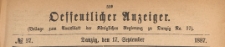 Oeffentlicher Anzeiger : Beilage zum Amts-blatt der Königlichen Regierung zu Danzig, 1887.09.17 nr 37