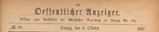 Oeffentlicher Anzeiger : Beilage zum Amts-blatt der Königlichen Regierung zu Danzig, 1887.10.08 nr 40