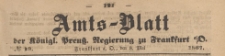 Amts-Blatt der K&ouml;niglichen Preussischen Regierung zu Frankfurth an der Oder, 1867.05.08 nr 19