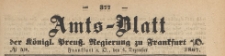 Amts-Blatt der Königlichen Preussischen Regierung zu Frankfurth an der Oder, 1867.12.04 nr 49