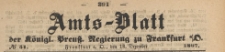 Amts-Blatt der K&ouml;niglichen Preussischen Regierung zu Frankfurth an der Oder, 1867.12.18 nr 51