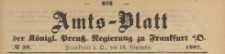 Amts-Blatt der Königlichen Preussischen Regierung zu Frankfurth an der Oder, 1867.10.02 nr 40