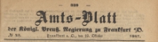 Amts-Blatt der Königlichen Preussischen Regierung zu Frankfurth an der Oder, 1867.10.23 nr 43
