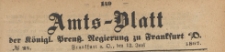 Amts-Blatt der Königlichen Preussischen Regierung zu Frankfurth an der Oder, 1867.06.12 nr 24