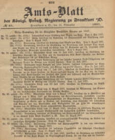 Amts-Blatt der Königlichen Preussischen Regierung zu Frankfurth an der Oder, 1867.09.11 nr 37