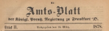 Amts-Blatt der K&ouml;niglichen Preussischen Regierung zu Frankfurth an der Oder, 1878.03.13 nr 11