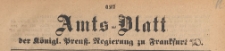 Amts-Blatt der Königlichen Preussischen Regierung zu Frankfurth an der Oder, 1878.12.18 nr 51