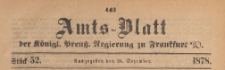 Amts-Blatt der Königlichen Preussischen Regierung zu Frankfurth an der Oder, 1878.12.24 nr 52
