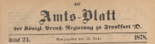 Amts-Blatt der K&ouml;niglichen Preussischen Regierung zu Frankfurth an der Oder, 1878.08.21 nr 34