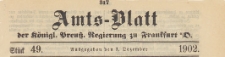 Amts-Blatt der Königlichen Preussischen Regierung zu Frankfurth an der Oder, 1902.12.03 nr 49