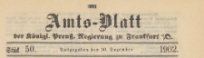 Amts-Blatt der Königlichen Preussischen Regierung zu Frankfurth an der Oder, 1902.12.10 nr 50