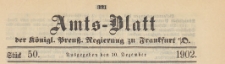 Amts-Blatt der K&ouml;niglichen Preussischen Regierung zu Frankfurth an der Oder, 1902.12.24 nr 52