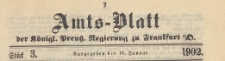 Amts-Blatt der K&ouml;niglichen Preussischen Regierung zu Frankfurth an der Oder, 1902.01.15 nr 3