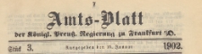 Amts-Blatt der Königlichen Preussischen Regierung zu Frankfurth an der Oder, 1902.01.15 nr 3