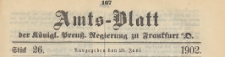 Amts-Blatt der Königlichen Preussischen Regierung zu Frankfurth an der Oder, 1902.06.25 nr 26