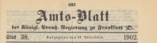 Amts-Blatt der Königlichen Preussischen Regierung zu Frankfurth an der Oder, 1902.09.17 nr 38
