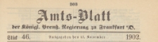 Amts-Blatt der Königlichen Preussischen Regierung zu Frankfurth an der Oder, 1902.11.12 nr 46