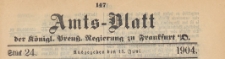 Amts-Blatt der Königlichen Preussischen Regierung zu Frankfurth an der Oder, 1904.06.15 nr 24