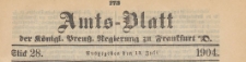 Amts-Blatt der Königlichen Preussischen Regierung zu Frankfurth an der Oder, 1904.07.13 nr 28