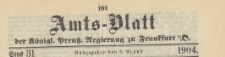 Amts-Blatt der K&ouml;niglichen Preussischen Regierung zu Frankfurth an der Oder, 1904.08.03 nr 31
