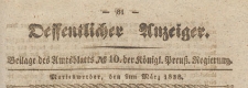 Oeffentlicher Anzeiger : Beilage des Amtsblatt der Königlichen Preussischen Regierung, 1838.03.09 nr 10