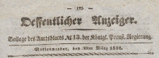 Oeffentlicher Anzeiger : Beilage des Amtsblatt der Königlichen Preussischen Regierung, 1838.03.30 nr 13