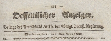 Oeffentlicher Anzeiger : Beilage des Amtsblatt der K&ouml;niglichen Preussischen Regierung, 1838.05.04 nr 18