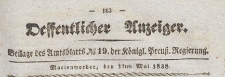Oeffentlicher Anzeiger : Beilage des Amtsblatt der Königlichen Preussischen Regierung, 1838.05.11 nr 19