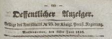 Oeffentlicher Anzeiger : Beilage des Amtsblatt der Königlichen Preussischen Regierung, 1838.06.22 nr 25