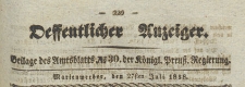 Oeffentlicher Anzeiger : Beilage des Amtsblatt der Königlichen Preussischen Regierung, 1838.07.27 nr 30