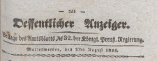 Oeffentlicher Anzeiger : Beilage des Amtsblatt der Königlichen Preussischen Regierung, 1838.08.10 nr 32