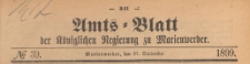 Amts-Blatt der Königlich Preussischen Regierung zu Marienwerder für das Jahr, 1899.09.27 nr 39