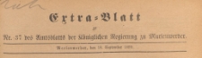 Extra=Blatt des AmtsBlatts der Königlich Preussischen Regierung zu Marienwerder, 1899.09.18 nr 37