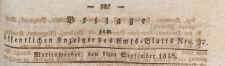 Beilage zum &ouml;ffentlichen Anzeiger des Amts=Blatts, 1838.09.14 nr 37