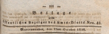 Beilage zum &ouml;ffentlichen Anzeiger des Amts=Blatts, 1838.10.12 nr 41
