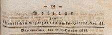 Beilage zum öffentlichen Anzeiger des Amts=Blatts, 1838.10.12 nr 41