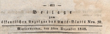 Beilage zum öffentlichen Anzeiger des Amts=Blatts, 1838.12.14 nr 50