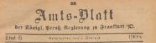 Amts-Blatt der K&ouml;niglichen Preussischen Regierung zu Frankfurth an der Oder, 1908.02.06 nr 6