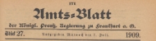 Amts-Blatt der Königlichen Preussischen Regierung zu Frankfurth an der Oder, 1909.07.07 nr 27