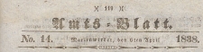 Amts-Blatt der Königlich Preussischen Regierung zu Marienwerder für das Jahr, 1838.04.06 nr 14