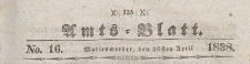 Amts-Blatt der K&ouml;niglich Preussischen Regierung zu Marienwerder f&uuml;r das Jahr, 1838.04.20 nr 16