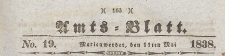 Amts-Blatt der K&ouml;niglich Preussischen Regierung zu Marienwerder f&uuml;r das Jahr, 1838.05.11 nr 19