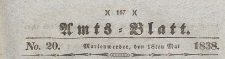 Amts-Blatt der Königlich Preussischen Regierung zu Marienwerder für das Jahr, 1838.05.18 nr 20