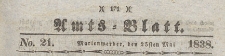 Amts-Blatt der K&ouml;niglich Preussischen Regierung zu Marienwerder f&uuml;r das Jahr, 1838.05.25 nr 21