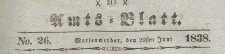 Amts-Blatt der Königlich Preussischen Regierung zu Marienwerder für das Jahr, 1838.06.29 nr 26