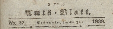 Amts-Blatt der Königlich Preussischen Regierung zu Marienwerder für das Jahr, 1838.07.06 nr 27