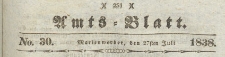 Amts-Blatt der Königlich Preussischen Regierung zu Marienwerder für das Jahr, 1838.07.27 nr 30