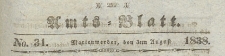 Amts-Blatt der Königlich Preussischen Regierung zu Marienwerder für das Jahr, 1838.08.03 nr 31