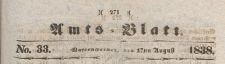Amts-Blatt der Königlich Preussischen Regierung zu Marienwerder für das Jahr, 1838.08.17 nr 33