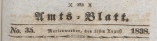 Amts-Blatt der Königlich Preussischen Regierung zu Marienwerder für das Jahr, 1838.08.31 nr 35